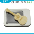 Woode Guitar Shape Personalizar Logo USB Flash Drive (TW071)